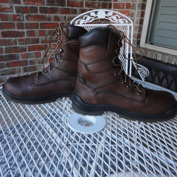 RED WING Brown Leather King Toe Waterproof Men's Lace Up Hiking Boots Size 8.5 - Picture 4 of 8